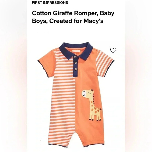 First Impressions‎ Giraffe Romper - Picture 1 of 6